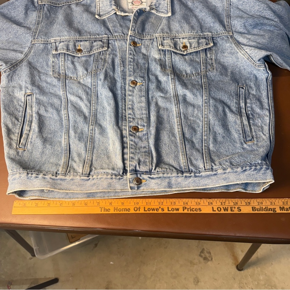 Vintage Bugle Boy Light Blue Denim Trucker Jacket Y2K 90’s Biker 100% Cotton - Picture 11 of 13